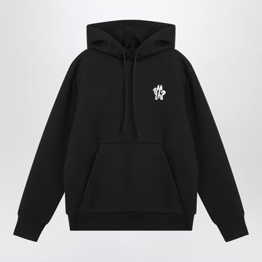 Moncler Black Hoodie With Logo Men