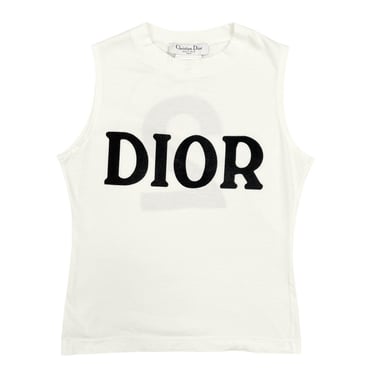 Dior White Logo Tank