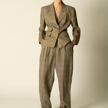 Hermès Linen Three Button Suit