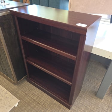 Small Dark Warm Laminate Top Bookcase (AS IS)