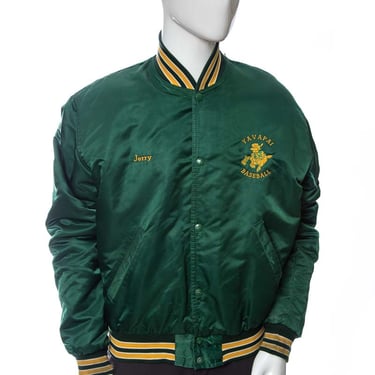 1980's Starter  Green and Yellow Yavapai Baseball Jacket Size XL