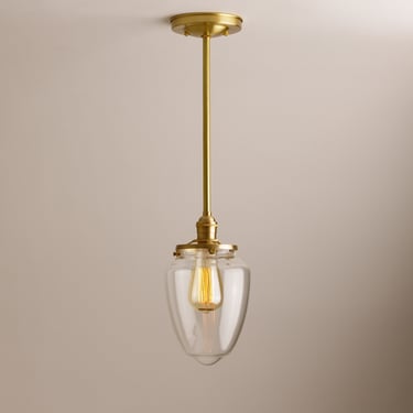 Historic Mid-Century Modern Glass - Hand Blown Glass - Kitchen Lighting - School House Lighting- Pendant Light - Island Light Fixture 