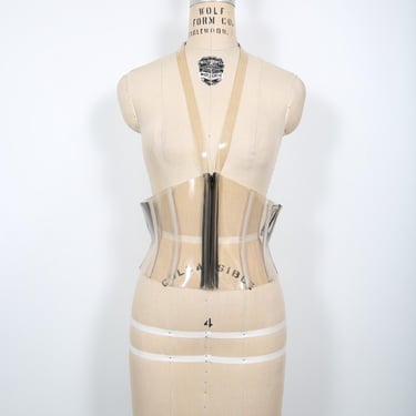 Karl Lagerfeld Belt Boned Corset Bustier Waist Cincher Belt Runway Designer Hip Hop Photoshoot 
