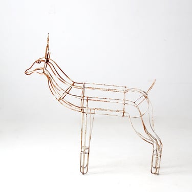 mid-century outdoor metal reindeer 