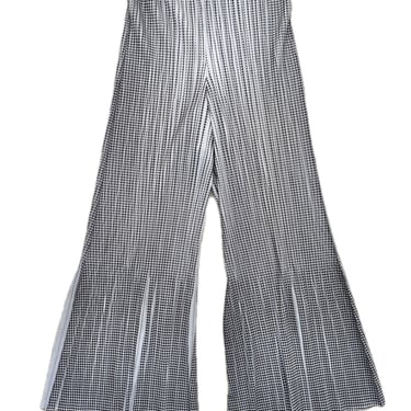 1990s Pleats Please Block Print Plissé Pants