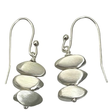 Philippa Roberts | Small Stacked Nuggets Earrings- Silver
