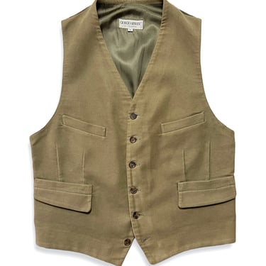 Vintage GIORGIO ARMANI Moleskin Vest ~ size 38 ~ Waistcoat ~ Made in Italy 