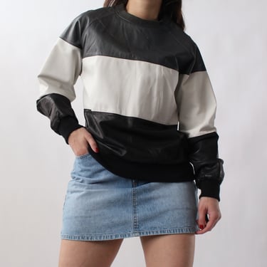 Vintage Leather Sweatshirt