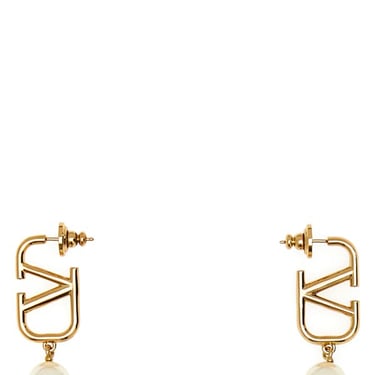 Valentino Garavani Woman Gold Metal Vlogo Signature Earrings