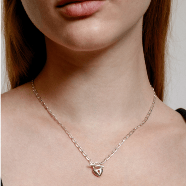 Wolf Circus | Heart Toggle Necklace in Silver