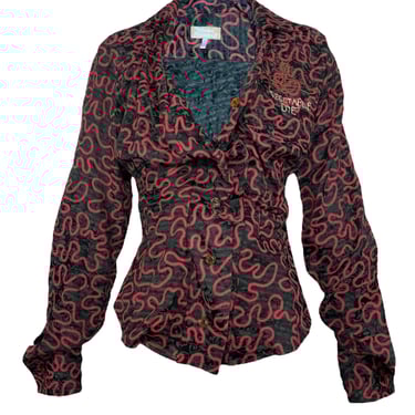 Vivienne Westwood Vegetable Dye Squiggle Shirt, AW14, US 6
