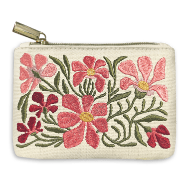 Embroidered Coin Pouch | Camellia