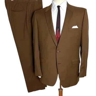 Vintage 1960s KUPPENHEIMER 2pc Worsted Wool Suit ~ 40 R ~ jacket / blazer / sack sport coat / pants ~ Preppy / Ivy Style / Trad 