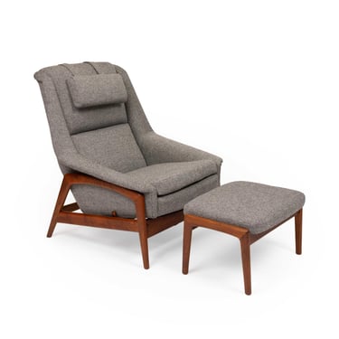 Vintage Dux Lounge Chair by Folke Ohlsson in Herringbone 