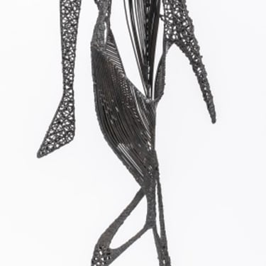Signed Surrealist 'Human Figure' Metal Sculpture
