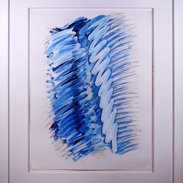Georg Vihos Blue Jay Study #1 Signed 3-Dimensional Mixed Media Painting 