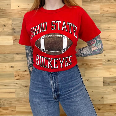 80's Champion Ohio State Buckeyes Football Vintage Tee Shirt T-Shirt 