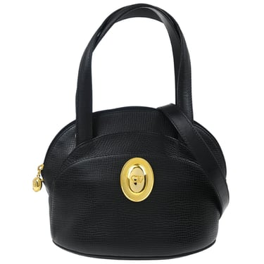 Christian Dior Black Leather 2way Shoulder Handbag