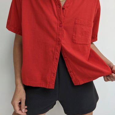 Vintage Chili Button Down Tee