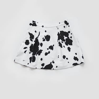 Y2K Moschino Cow Print Skater Skirt 