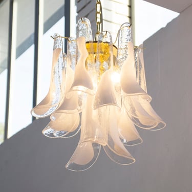 Grandi lampade a sospensione Petali Ø45 cm Made in Italy Vetro di Murano, illuminazione lampadario stile vintage 