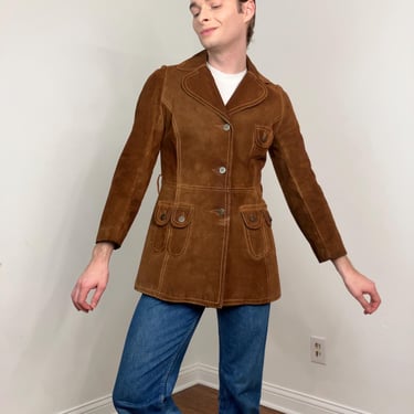 70s Chocolate suede jacket 