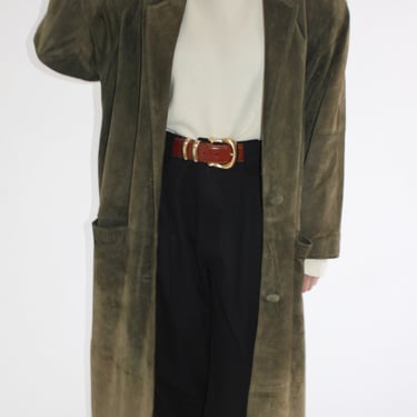 Vintage Ivy Suede Long Coat