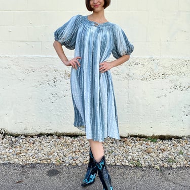 Winter Skies Grecian Gauze Dress