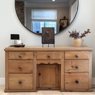 Antique English Pine Sideboard/Dresser Base 