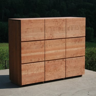 X9330b *Hardwood 9 Drawer Dresser, Overlap Drawers, 60