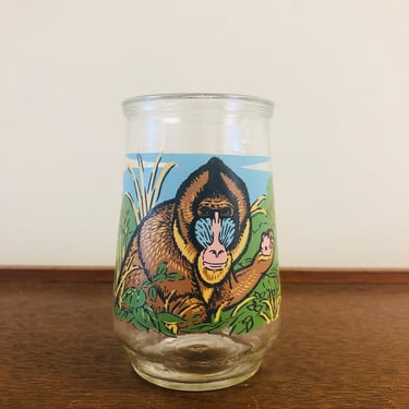 Welch's Jelly Juice Jar Collector Endangered Species Collection- Mandrill (7) 