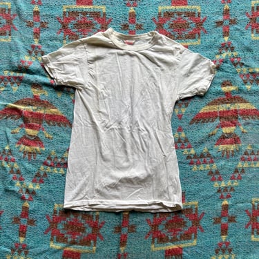 Vintage 1950s Sears Roebuck Blank White Tee 