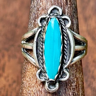 Sterling Silver Turquoise Ring Bezel Set Mative American Handmade Jewelry 925 