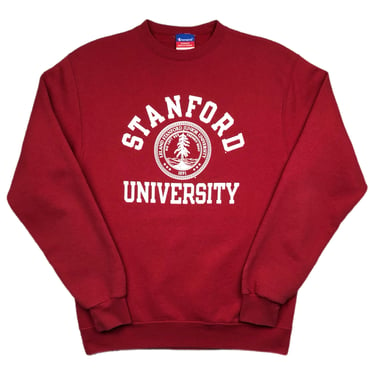 Vintage 90s/Y2K Champion Stanford University Cardinal Collegiate Crest Logo Crewneck Sweatshirt Pullover Size Medium 