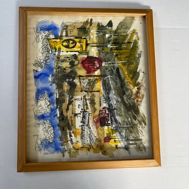 Brutalist Cityscape Artwork Signed 