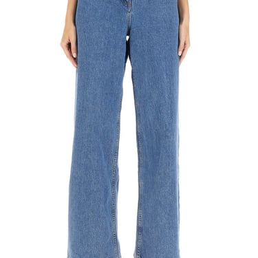 Magda Butrym Women Ultra Low Waist Wide Leg Jeans