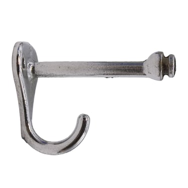 Vintage Chrome Plated Brass Straight Arm Wall Hook