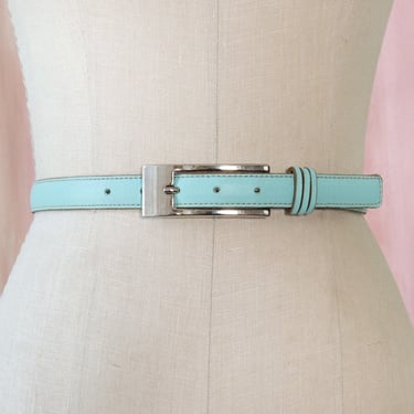 Tiffany Blue Leather Belt S-L