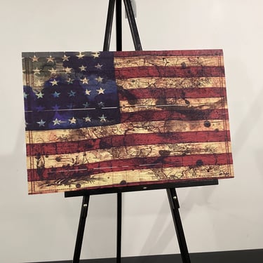 Wooden American Flag