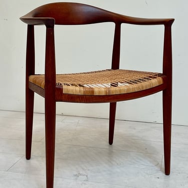 The Chair by Hans J. Wegner for Johannes Hansen, Denmark, 1950s Teak Vintage Mid Century Original Collector's Item 