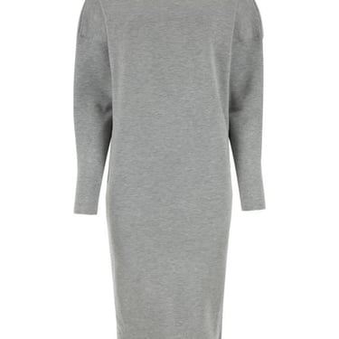 Gucci Woman Grey Stretch Wool Blend Dress