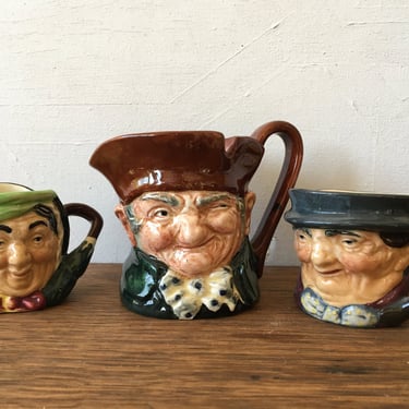 Set Of 3 Toby Mugs By Royal Doulton Made In England, 