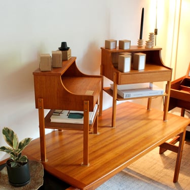 Swedish Nighstands in Teak &amp; Oak