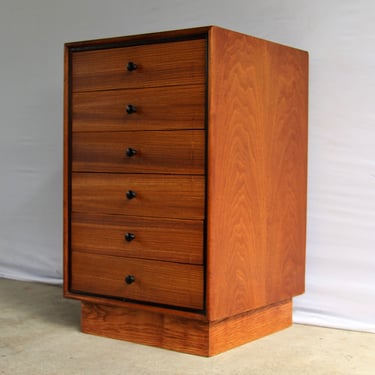 Vintage Mid Century Modern Teak Six-Drawer Cabinet 