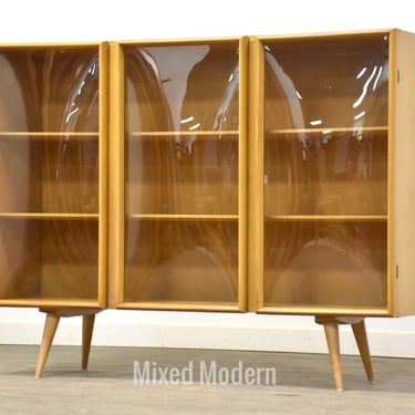 Heywood Wakefield Maple Bubble Glads Bookcase 