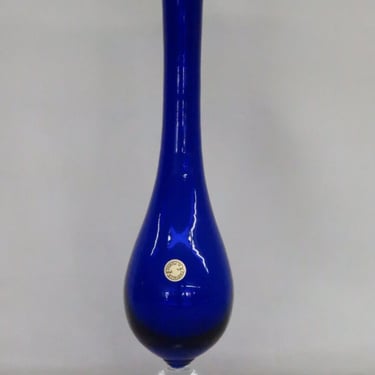 Cristallo Al Piombo Cobalt Blue Tall Vase 2526B