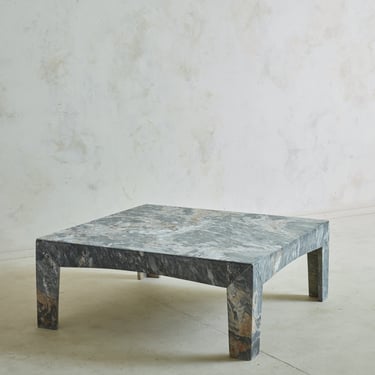 Honed Cipollino Marble Coffee Table, Italy 1970s