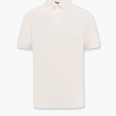 Zegna Men Zegna White Polo Shirts