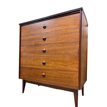 Free Shipping Within Continental US - Vintage Mid Century Modern 4 Drawer Dresser Dovetailed Drawers by Basset 