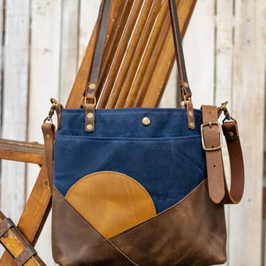 Weekly Limited-Run Bags | Leather tote | Made in USA | The Waxed Canvas and Leather Sunrise  Bag 